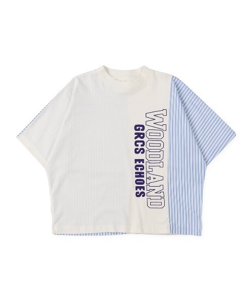GROOVY COLORS(グルービーカラーズ)の「WOODLAND WIDE シルエット Tシャツ(Tシャツ/カットソー・キッズ・ブラック/ホワイト・110/120/90/100)」の1枚目の写真