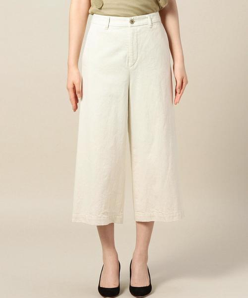 BEAUTY&YOUTH UNITED ARROWS（ビューティーアンドユースユナイテッドアローズ）の「BY ツイルクロップド9分丈ガウチョパンツ◆（その他パンツ・レディース・オフホワイト・SMALL/MEDIUM）」の3枚目の写真