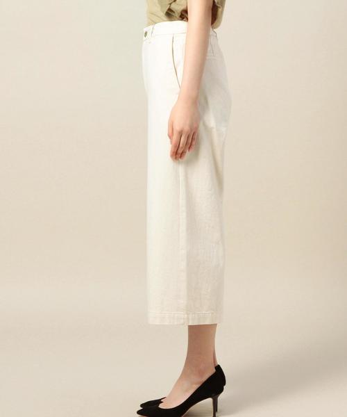 BEAUTY&YOUTH UNITED ARROWS（ビューティーアンドユースユナイテッドアローズ）の「BY ツイルクロップド9分丈ガウチョパンツ◆（その他パンツ・レディース・オフホワイト・SMALL/MEDIUM）」の4枚目の写真