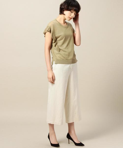 BEAUTY&YOUTH UNITED ARROWS（ビューティーアンドユースユナイテッドアローズ）の「BY ツイルクロップド9分丈ガウチョパンツ◆（その他パンツ・レディース・オフホワイト・SMALL/MEDIUM）」の5枚目の写真