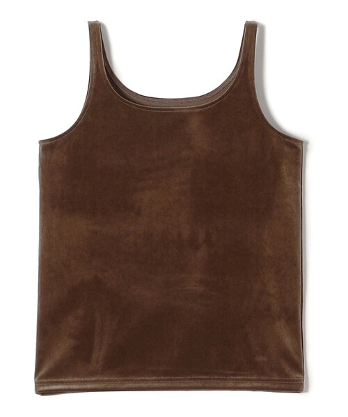 SHIPS（シップス）の「〈手洗い可能〉ベロア タンクトップ（タンクトップ・レディース・ベージュ系その他/ナチュラル/ブラウン・ONE SIZE）」の2枚目の写真