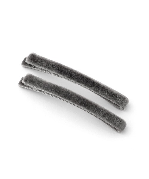 ANEMONE（アネモネ）の「ベロアヘアピン[2本セット]（ヘアピン・レディース・ブラウン/カーキ/ライトピンク/ブラック/ピンク/ダークグレー/グレー/ネイビー/ブルー/パープル・FREE）」の4枚目の写真