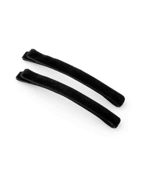 ANEMONE（アネモネ）の「ベロアヘアピン[2本セット]（ヘアピン・レディース・ブラウン/カーキ/ライトピンク/ブラック/ピンク/ダークグレー/グレー/ネイビー/ブルー/パープル・FREE）」の2枚目の写真