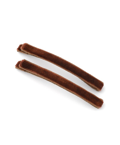 ANEMONE（アネモネ）の「ベロアヘアピン[2本セット]（ヘアピン・レディース・ブラウン/カーキ/ライトピンク/ブラック/ピンク/ダークグレー/グレー/ネイビー/ブルー/パープル・FREE）」の11枚目の写真