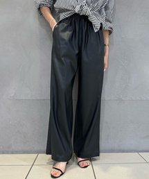 Spick & Span | フェイクレザーイージーパンツ(スラックス)