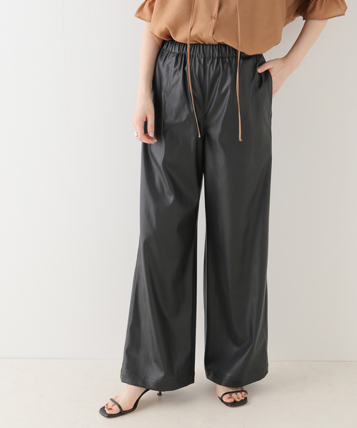 Spick & Span（スピックアンドスパン）の「フェイクレザーイージーパンツ（スラックス・レディース・ブラック/ブラウン・36/38）」の6枚目の写真