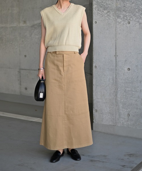 Marient(マリエント)の「Vネックニットベスト(ベスト・レディース・ベージュ/ライトグレー/ブラック・FREE)」の3枚目の写真