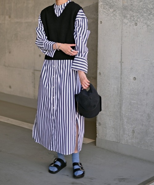 Marient(マリエント)の「Vネックニットベスト(ベスト・レディース・ベージュ/ライトグレー/ブラック・FREE)」の12枚目の写真