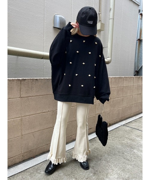 WC(ダブル シー)の「バラポイントビッグスウェット(スウェット・レディース・グレー/ブラック/ホワイト・FREE)」の10枚目の写真