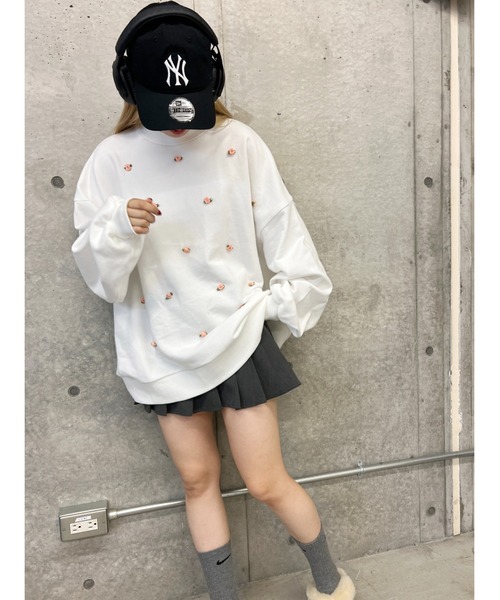 WC(ダブル シー)の「バラポイントビッグスウェット(スウェット・レディース・グレー/ブラック/ホワイト・FREE)」の5枚目の写真