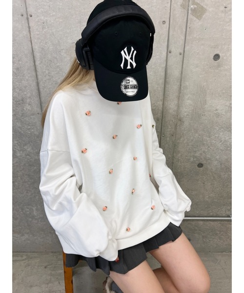 WC(ダブル シー)の「バラポイントビッグスウェット(スウェット・レディース・グレー/ブラック/ホワイト・FREE)」の7枚目の写真