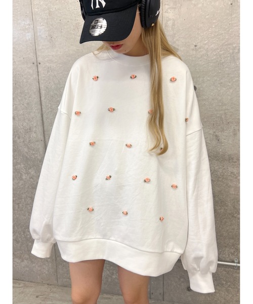 WC(ダブル シー)の「バラポイントビッグスウェット(スウェット・レディース・グレー/ブラック/ホワイト・FREE)」の8枚目の写真