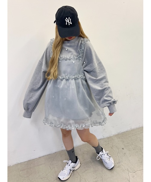 WC(ダブル シー)の「バラポイントビッグスウェット(スウェット・レディース・グレー/ブラック/ホワイト・FREE)」の19枚目の写真