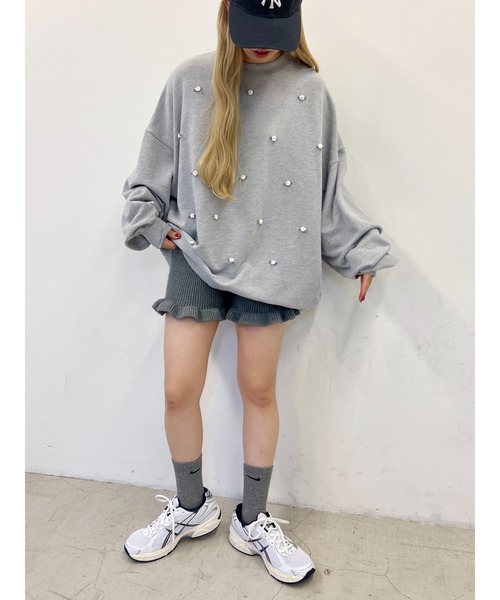 WC(ダブル シー)の「バラポイントビッグスウェット(スウェット・レディース・グレー/ブラック/ホワイト・FREE)」の21枚目の写真