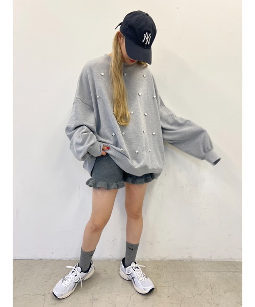 WC(ダブル シー)の「バラポイントビッグスウェット(スウェット・レディース・グレー/ブラック/ホワイト・FREE)」の22枚目の写真