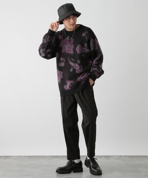 RAGEBLUE（レイジブルー）の「Pattern mohair knit over loose pullover / 総柄/モヘヤニットルーズプルオーバー（ニット/セーター・メンズ・ブラック系その他3/ブラウン系その他2/ブラック/ブラウン/ブルー/ブラック系その他2/ブラウン系その他3・MEDIUM/LARGE）」の10枚目の写真