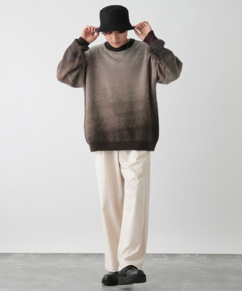 RAGEBLUE（レイジブルー）の「Pattern mohair knit over loose pullover / 総柄/モヘヤニットルーズプルオーバー（ニット/セーター・メンズ・ブラック系その他3/ブラウン系その他2/ブラック/ブラウン/ブルー/ブラック系その他2/ブラウン系その他3・MEDIUM/LARGE）」の12枚目の写真