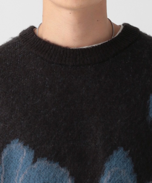 RAGEBLUE（レイジブルー）の「Pattern mohair knit over loose pullover / 総柄/モヘヤニットルーズプルオーバー（ニット/セーター・メンズ・ブラック系その他3/ブラウン系その他2/ブラック/ブラウン/ブルー/ブラック系その他2/ブラウン系その他3・MEDIUM/LARGE）」の17枚目の写真