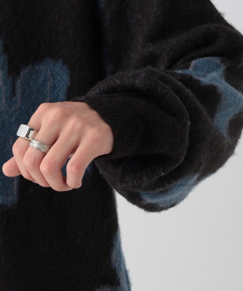 RAGEBLUE（レイジブルー）の「Pattern mohair knit over loose pullover / 総柄/モヘヤニットルーズプルオーバー（ニット/セーター・メンズ・ブラック系その他3/ブラウン系その他2/ブラック/ブラウン/ブルー/ブラック系その他2/ブラウン系その他3・MEDIUM/LARGE）」の19枚目の写真
