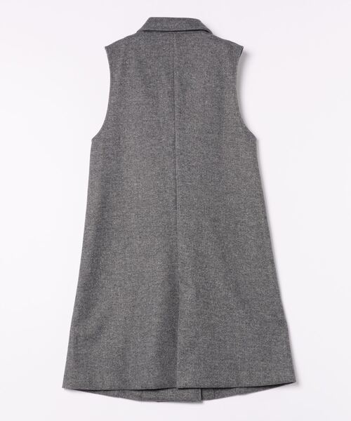 AZUL by moussy（アズールバイマウジー）の「ウールライクロングベスト（ベスト・レディース・グレー/ブラック・FREE）」の3枚目の写真