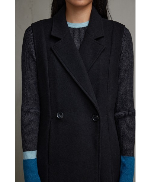 AZUL by moussy（アズールバイマウジー）の「ウールライクロングベスト（ベスト・レディース・グレー/ブラック・FREE）」の11枚目の写真