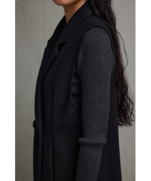 AZUL by moussy（アズールバイマウジー）の「ウールライクロングベスト（ベスト・レディース・グレー/ブラック・FREE）」の12枚目の写真