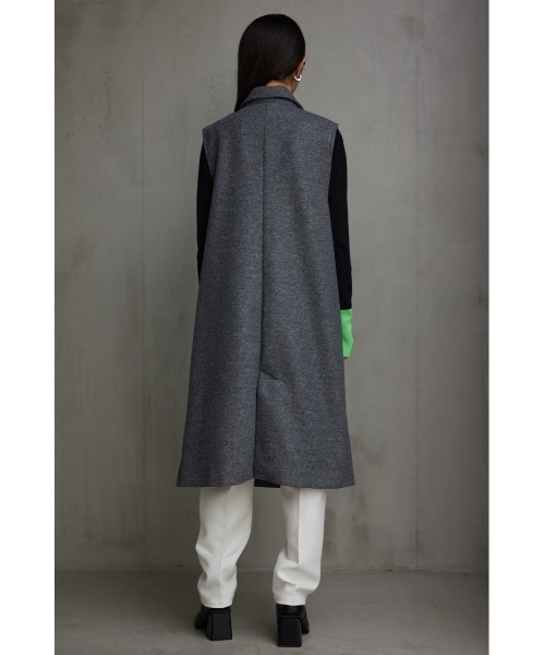 AZUL by moussy（アズールバイマウジー）の「ウールライクロングベスト（ベスト・レディース・グレー/ブラック・FREE）」の19枚目の写真