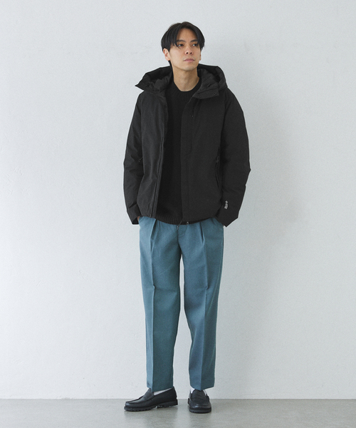 +phenix（プラスフェニックス）の「【+phenix / プラスフェニックス】別注 GORE-TEX ダウンブルゾン（ダウンジャケット/コート・メンズ・ベージュ/ブラック・MEDIUM/LARGE/SMALL）」の6枚目の写真