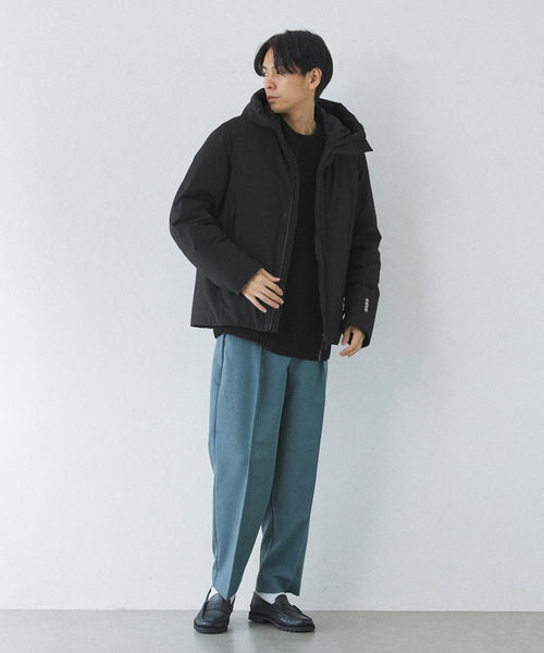 +phenix（プラスフェニックス）の「【+phenix / プラスフェニックス】別注 GORE-TEX ダウンブルゾン（ダウンジャケット/コート・メンズ・ベージュ/ブラック・MEDIUM/LARGE/SMALL）」の7枚目の写真