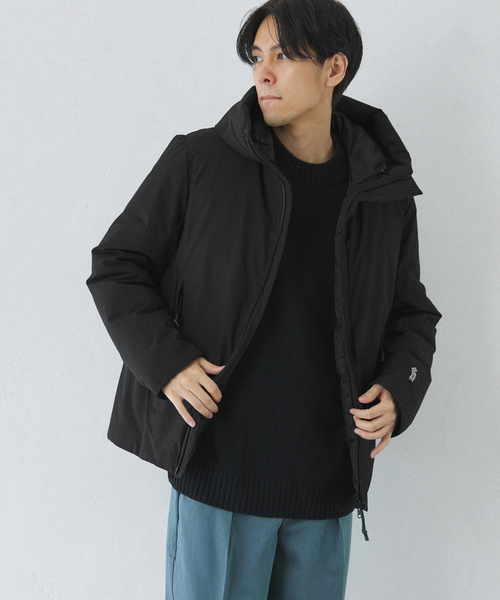 +phenix（プラスフェニックス）の「【+phenix / プラスフェニックス】別注 GORE-TEX ダウンブルゾン（ダウンジャケット/コート・メンズ・ベージュ/ブラック・MEDIUM/LARGE/SMALL）」の14枚目の写真