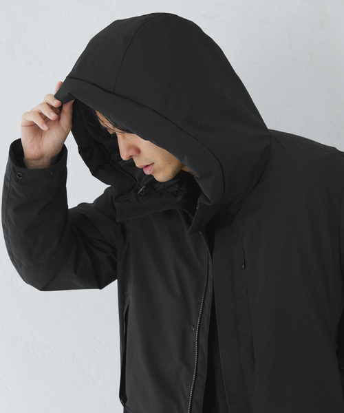 +phenix（プラスフェニックス）の「【+phenix / プラスフェニックス】別注 GORE-TEX ダウンブルゾン（ダウンジャケット/コート・メンズ・ベージュ/ブラック・MEDIUM/LARGE/SMALL）」の17枚目の写真