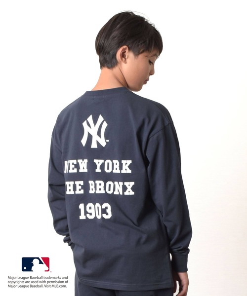 GLAZOS(グラソス)の「【MLB】ロゴプリント長袖Tシャツ(その他トップス・キッズ・ホワイト/グリーン/ブルー/ネイビー/ブラック・140cm/160cm/170cm/150cm)」の4枚目の写真