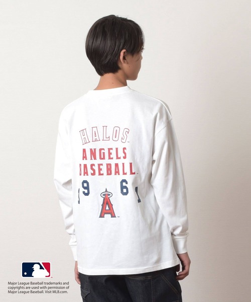 GLAZOS(グラソス)の「【MLB】ロゴプリント長袖Tシャツ(その他トップス・キッズ・ホワイト/グリーン/ブルー/ネイビー/ブラック・140cm/160cm/170cm/150cm)」の2枚目の写真