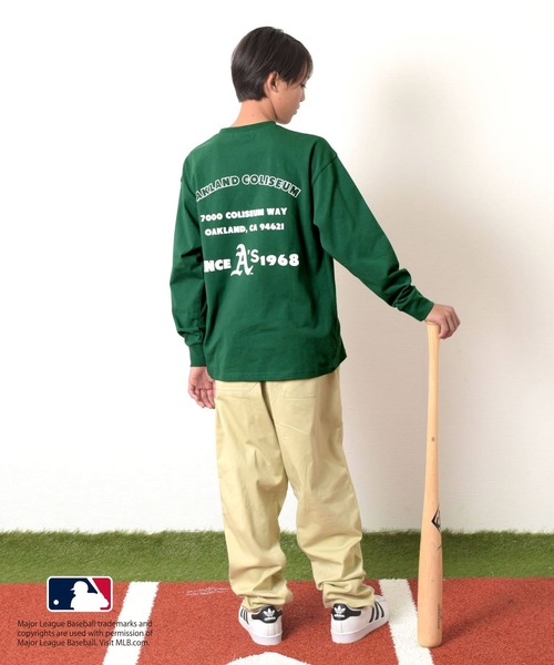 GLAZOS(グラソス)の「【MLB】ロゴプリント長袖Tシャツ(その他トップス・キッズ・ホワイト/グリーン/ブルー/ネイビー/ブラック・140cm/160cm/170cm/150cm)」の8枚目の写真