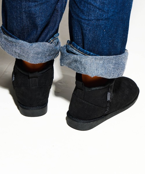 MEI(メイ)の「【 MEI / メイ 】レディース フェイク ムートンブーツ MTN ANKLE BTS(LADIES)(ブーツ・レディース・グレー/キャメル/ベージュ/ブラック/ダークブラウン・M/L/S)」の7枚目の写真