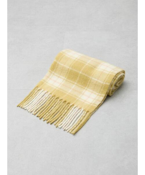 earth music&ecology（アースミュージックアンドエコロジー）の「タータンチェックマフラー（マフラー・レディース・イエロー/ブラック/ブルー・FREE）」の6枚目の写真