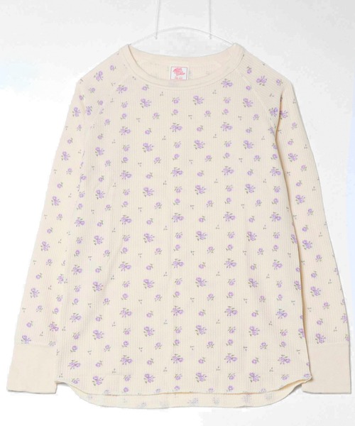 JEMORGAN(ジェーイーモーガン)の「【JEMORGAN / ジェーイーモーガン】ワッフル花柄ラグランロンT(パック入り)(Tシャツ/カットソー・レディース・ブルー系/ピンク系/ブルー系2/パープル系/ピンク系1/パープル系1・FREE)」の3枚目の写真