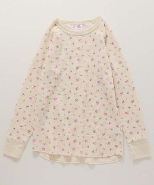 JEMORGAN(ジェーイーモーガン)の「【JEMORGAN / ジェーイーモーガン】ワッフル花柄ラグランロンT(パック入り)(Tシャツ/カットソー・レディース・ブルー系/ピンク系/ブルー系2/パープル系/ピンク系1/パープル系1・FREE)」の4枚目の写真