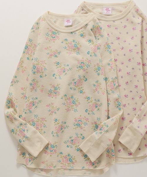 JEMORGAN(ジェーイーモーガン)の「【JEMORGAN / ジェーイーモーガン】ワッフル花柄ラグランロンT(パック入り)(Tシャツ/カットソー・レディース・ブルー系/ピンク系/ブルー系2/パープル系/ピンク系1/パープル系1・FREE)」の6枚目の写真