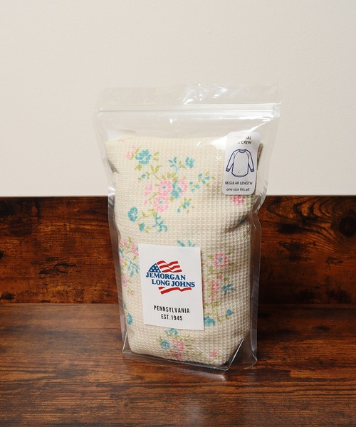 JEMORGAN(ジェーイーモーガン)の「【JEMORGAN / ジェーイーモーガン】ワッフル花柄ラグランロンT(パック入り)(Tシャツ/カットソー・レディース・ブルー系/ピンク系/ブルー系2/パープル系/ピンク系1/パープル系1・FREE)」の13枚目の写真