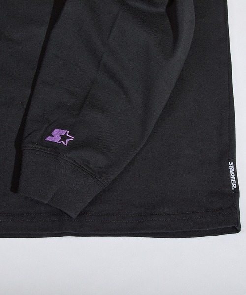 STARTER BLACK LABEL(スターターブラックレーベル)の「STARTER BLACK LABEL 衿リブライン サークルロゴ ロンT(Tシャツ/カットソー・メンズ・ブラック/ホワイト・M/L/XL)」の17枚目の写真