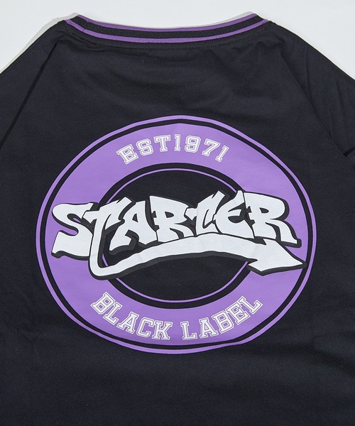 STARTER BLACK LABEL(スターターブラックレーベル)の「STARTER BLACK LABEL 衿リブライン サークルロゴ ロンT(Tシャツ/カットソー・メンズ・ブラック/ホワイト・M/L/XL)」の18枚目の写真