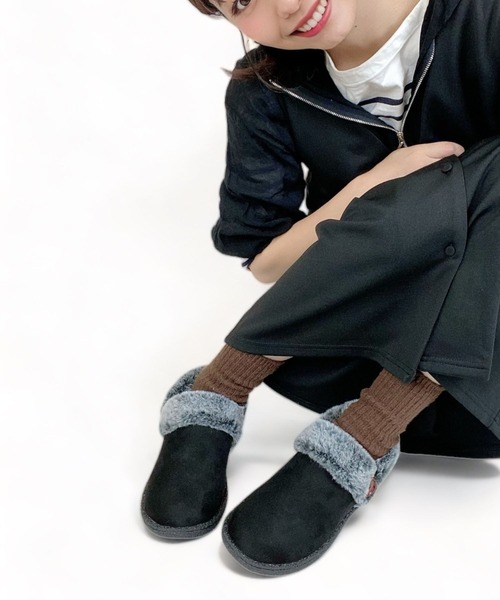 Sugar Sugar（シュガーシュガー）の「【SUGAR SUGARシュガーシュガー】フェイクファースリッポン（スリッポン・レディース・ブラック/ベージュ系その他・LL/S/M/L）」の6枚目の写真