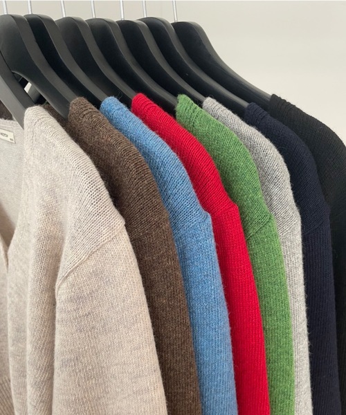Didot.showroom（ディドット ショールーム）の「Vネッククロップドニットカーディガン（カーディガン/ボレロ・レディース・グリーン/ネイビー/ブラウン/ブルー/オートミール/レッド/グレー/ブラック・FREE）」の19枚目の写真