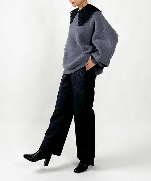 PICCIN（ピッチン）の「【WEB限定】ふくれジャガードイージーパンツ（セットアップ可能）（その他パンツ・レディース・ブラック・M）」の14枚目の写真