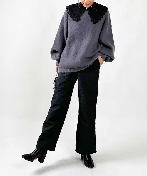 PICCIN（ピッチン）の「【WEB限定】ふくれジャガードイージーパンツ（セットアップ可能）（その他パンツ・レディース・ブラック・M）」の11枚目の写真