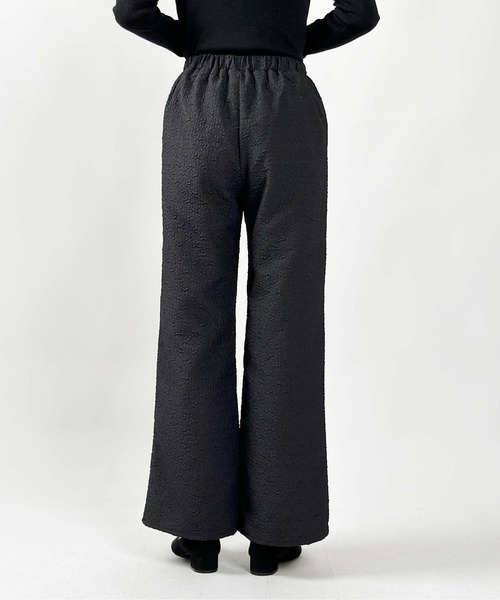 PICCIN（ピッチン）の「【WEB限定】ふくれジャガードイージーパンツ（セットアップ可能）（その他パンツ・レディース・ブラック・M）」の4枚目の写真