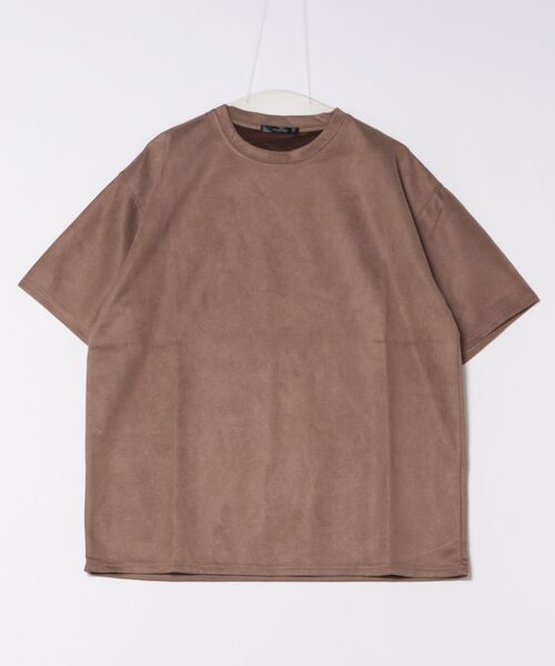 B.I.D.(ビーアイディー)の「サマースエードビッグシルエットTシャツ(Tシャツ/カットソー・レディース・グレー/モカ・MEDIUM)」の2枚目の写真