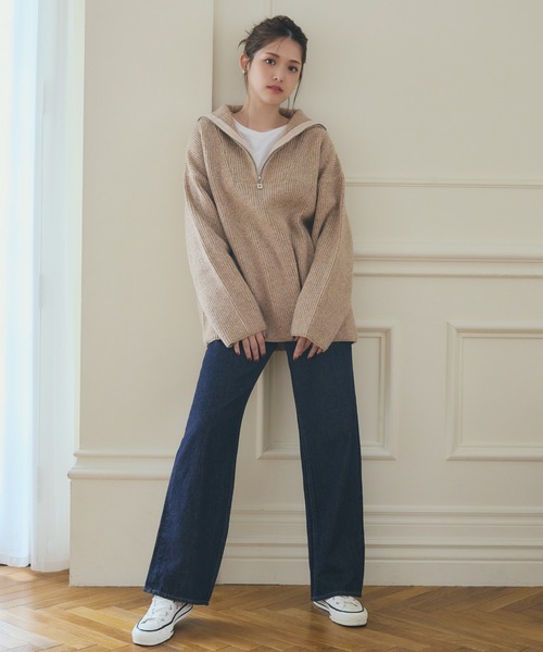 LANTINAM（ランティナム）の「ハイライズストレートジーンズ（デニムパンツ・レディース・インディゴブルー・S/M）」の8枚目の写真