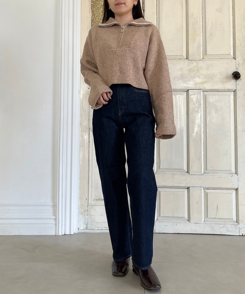 LANTINAM（ランティナム）の「ハイライズストレートジーンズ（デニムパンツ・レディース・インディゴブルー・S/M）」の11枚目の写真